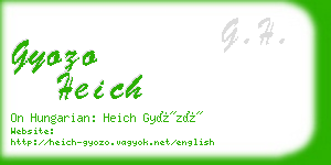 gyozo heich business card